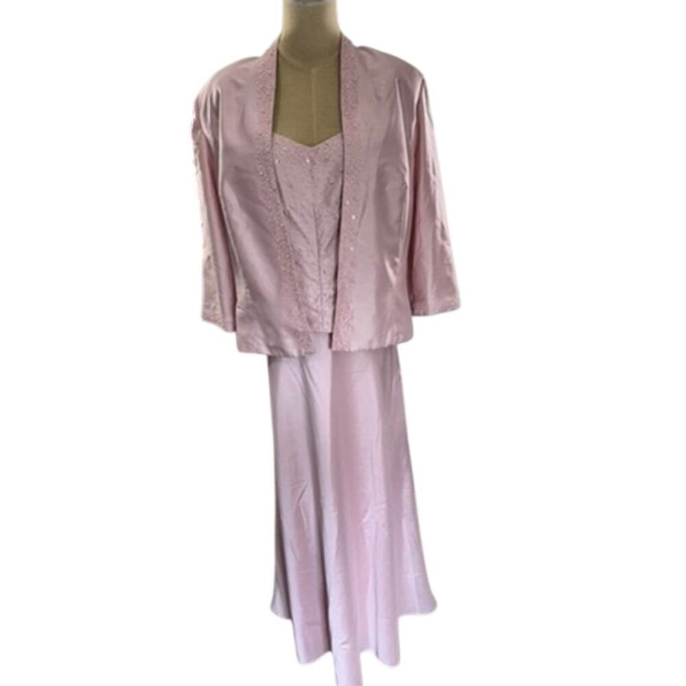 NWT! "KAREN MILLER" 2 Pc. Formal‎ Dress Maxi W/ Blazer SZ 16 Beaded Vintage Prom